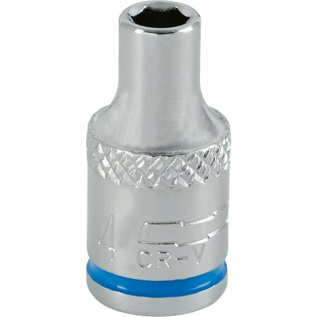 CHANNELLOCK 1/4 In. Drive 4 mm 6-Point Shallow Metric Socket 398055